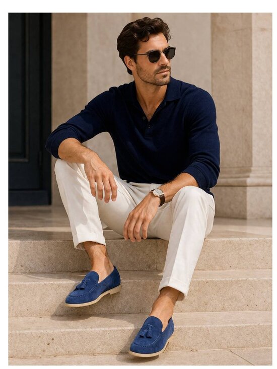 New  Bruno Magli Suede Tassel Loafers Made in Italy Size 9 main image 3